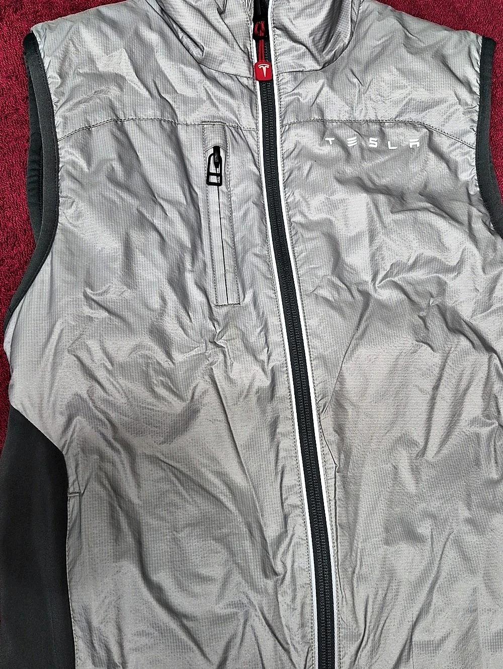 Tesla Gray & Black Nylon Vest Size XS